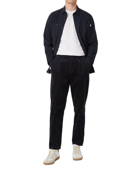 Translation missing: en.Frank And Oak Men's Jamie Tapered-Fit Pleated Corduroy Pants - Dark Blue-28W
