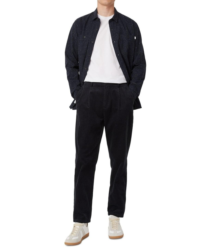 Translation missing: en.Frank And Oak Men's Jamie Tapered-Fit Pleated Corduroy Pants - Dark Blue-28W