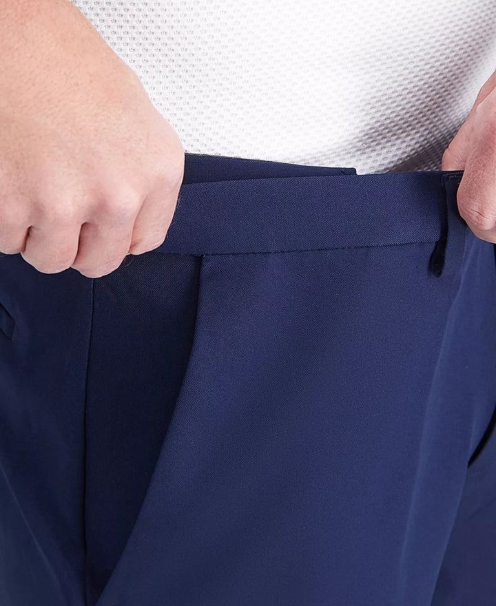 Translation missing: en.Haggar Men's Cool 18 Pro Reg-Fit 4-Way Stretch Moisture-Wick Pants Navy-38x30
