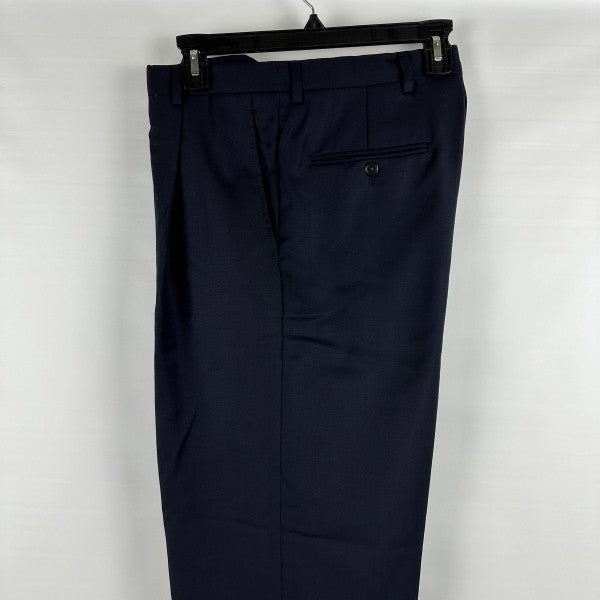 Translation missing: en.Hart Schaffner Marx Men's Chicago Classic Fit Wool Suit Pants Navy-32 Unhemmed