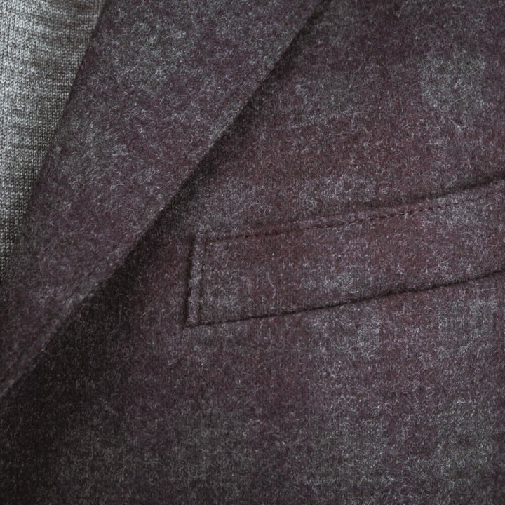 Translation missing: en.Harris Wharf London Charcoal Virgin Wool Tartan Flannel Blazer-EU 50 US Large 40