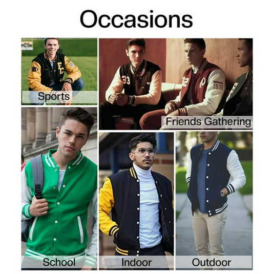 Translation missing: en.Spire By Galaxy Men's Lightweight Varsity Jacket Weather Tech Black Red-Large