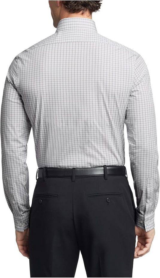 Translation missing: en.Calvin Klein Dress Shirt Mens XL17 34/35 Gray Multi Steel Regular Fit Stretch