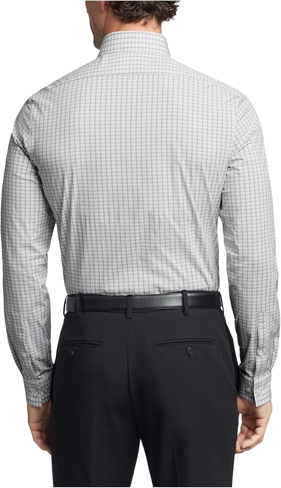 Translation missing: en.Calvin Klein Dress Shirt Mens XL17 34/35 Gray Multi Steel Regular Fit Stretch