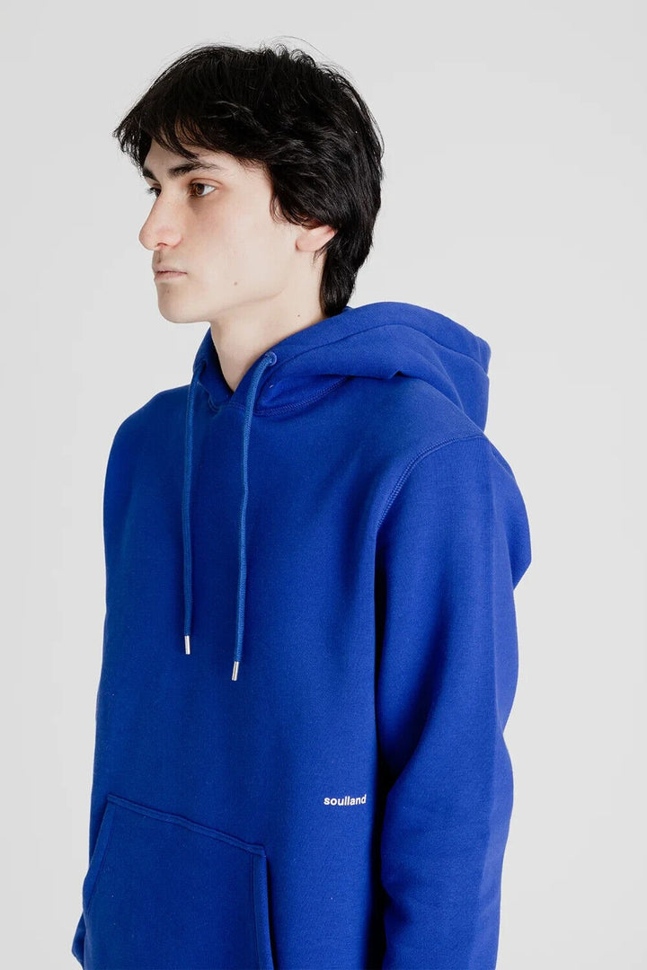 Translation missing: en.Soulland Men's Wallance Reg Fit Pullover Hoodie in Royal Blue-XL