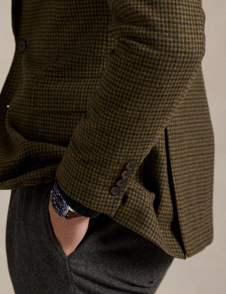 Translation missing: en.Polo Ralph Lauren Men's Modern Houndstooth Wool-Blend Sport Coat Olive/Loden-44L