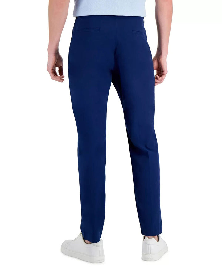 Translation missing: en.Alfani Men's Regular-Fit Stretch Pleated Pants in Blazing Navy-32x30