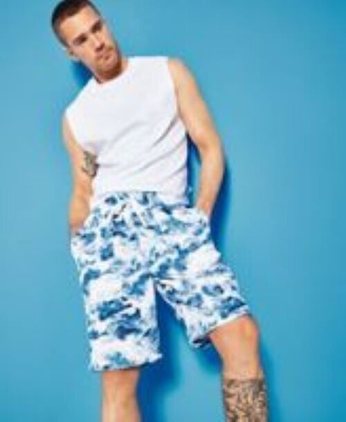 Translation missing: en.Royalty by Maluma Men's Relaxed-Fit Wave-Print Convertible Utility Pants Blue-XL