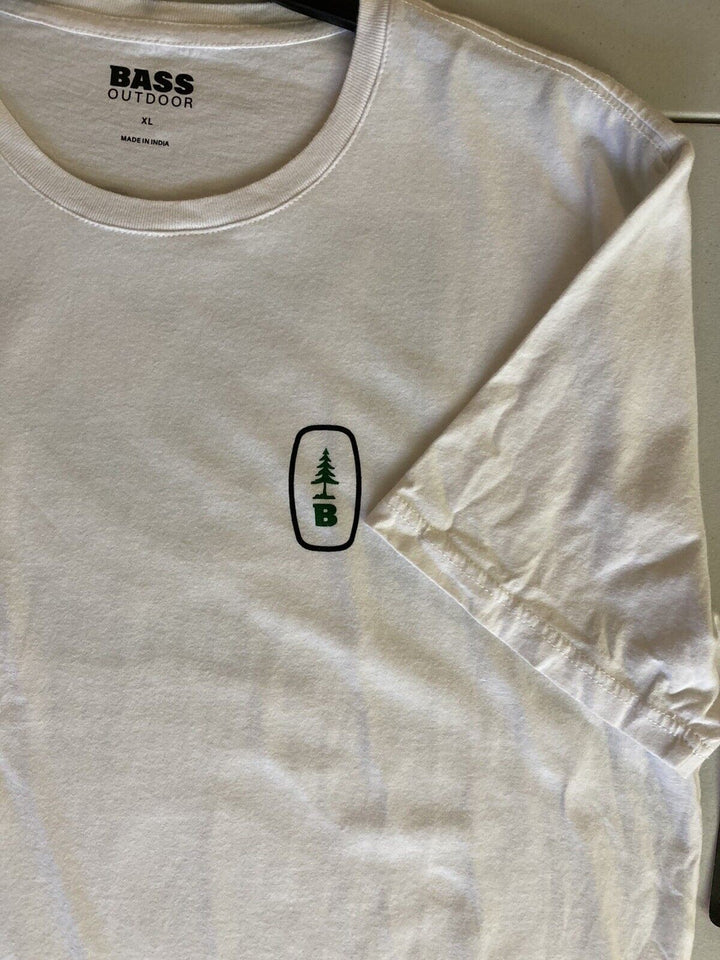 Translation missing: en.Bass Outdoor Men's Outside Flag Logo T-Shirt in White-XL