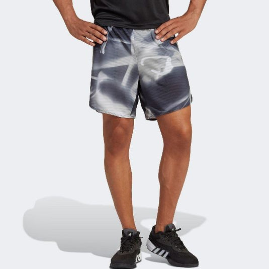 Translation missing: en.adidas Men's Drt Heat.rdy Printed Performance Training Shorts Greys IC2039-XL