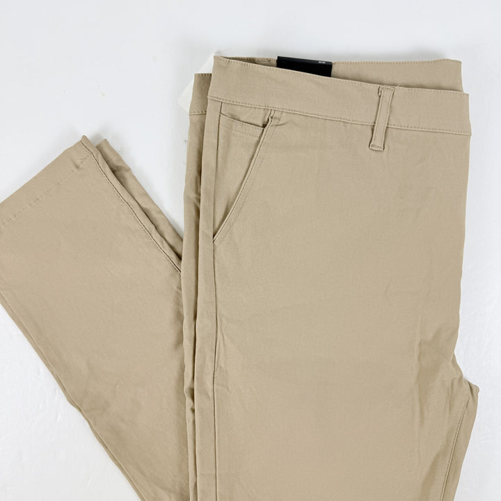 Translation missing: en.Galaxy Men's Chinos 36x30 Khaki Slim Fit Stretch Flat Front Performance
