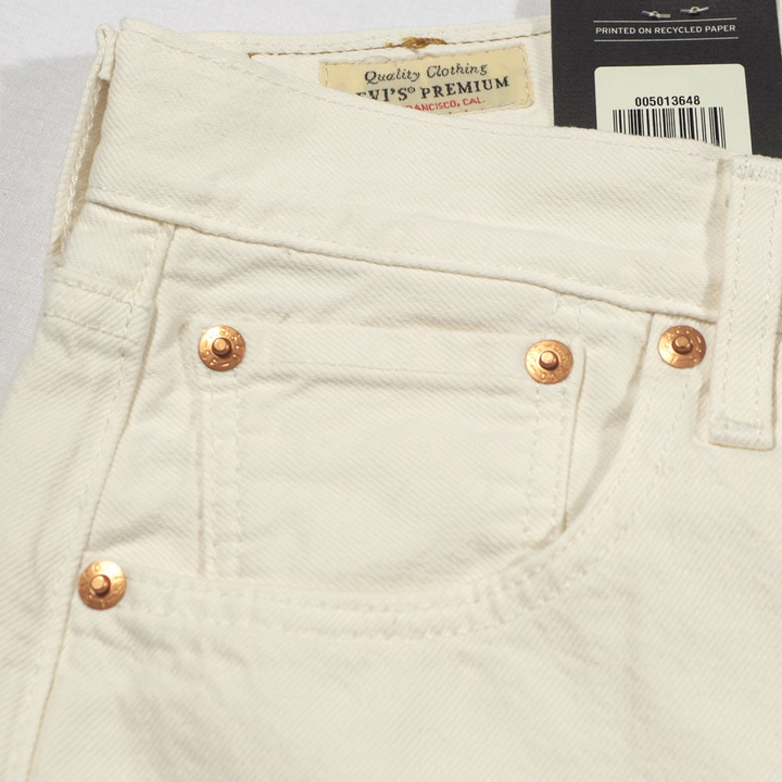 Translation missing: en.Levi's Men's 501 Original Rent Free Lightweight Jeans Off White Cotton-38x30