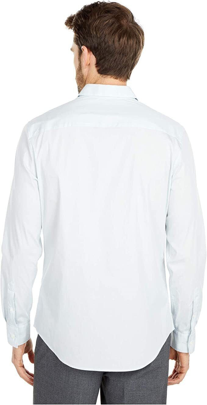 Translation missing: en.Calvin Klein Men's Stretch Cotton Blend Button-Down Shirt in Grey Illusion-2XL