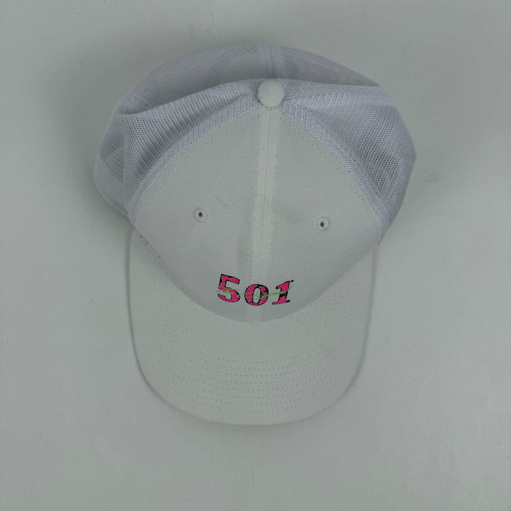 Translation missing: en.Levi's Men's 501 Logo Twill Mesh Adjustable Trucker Hat White-One Size
