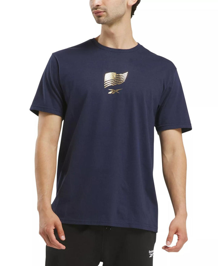 Translation missing: en.Reebok Men's Medal State of Mind Graphic Regular-Fit T-Shirt Navy-Size Large