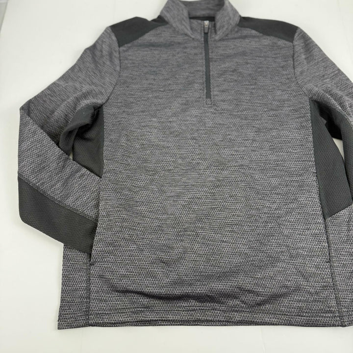 Translation missing: en.PGA Tour Golf Sweater Caviar Hthr Size Small Two-Tone Space-Dyed Quarter-Zip