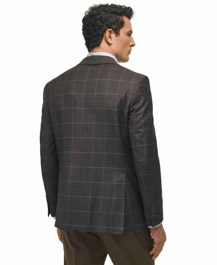 Translation missing: en.B by B by Brooks Brothers Mens Classic-Fit Wool Blend Sport Coat Brown Multi-44L