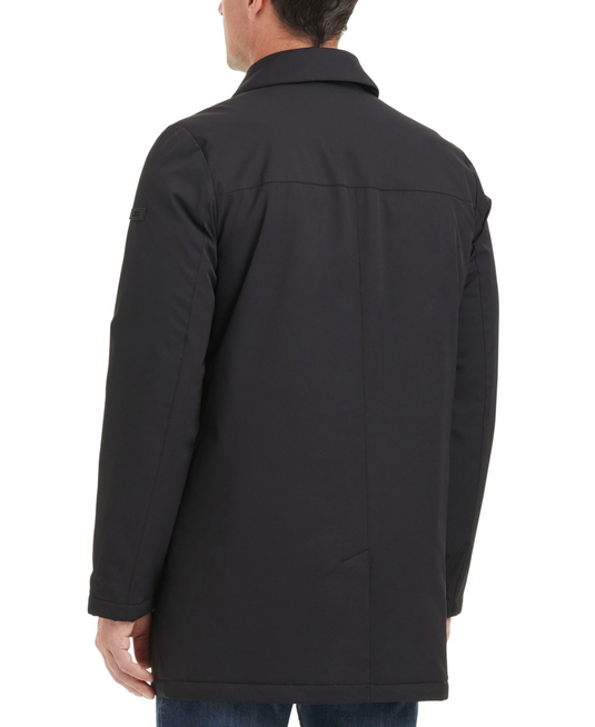 Translation missing: en.Vince Camuto Men's Refined Rain Coat with Bib Back Black-Medium