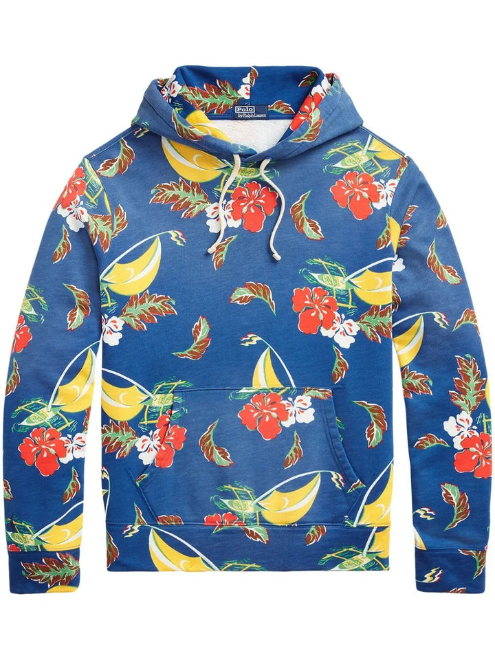 Translation missing: en.Polo Ralph Lauren Hoodie Men's Small Azure Sail Blue Sailboat-Floral Fleece