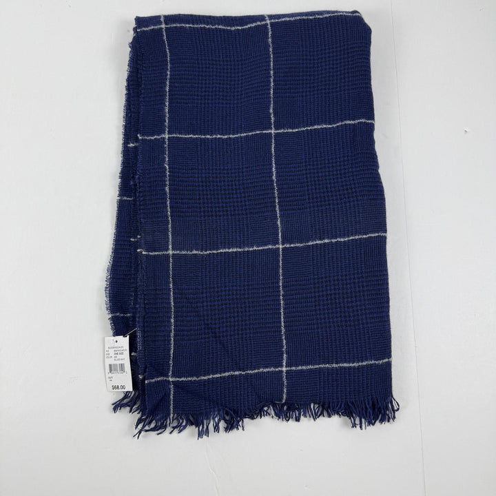 Translation missing: en.The Men's Store Paolo Mariani Wool/Cashmere Plaid Woven Scarf Blue-OS