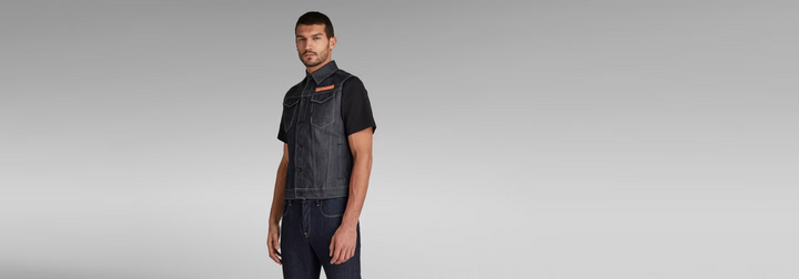 Translation missing: en.G-Star Raw Men's Slim Fit  Arc Artwork Jacket in Raw Denim-Size XL