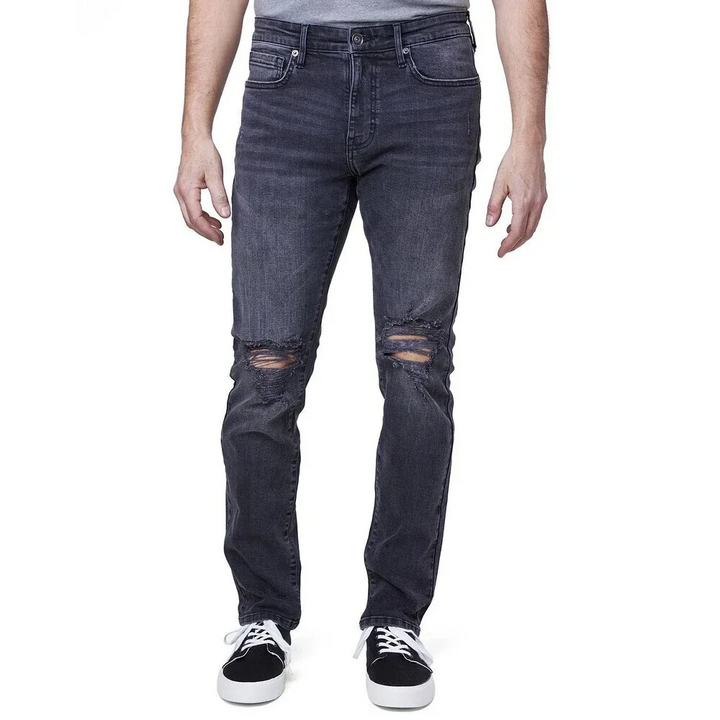 Translation missing: en.Lazer Men's Skinny Fit Stretch Distressed Jeans Winsor Washed Black- 30x30