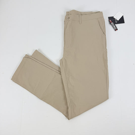 Translation missing: en.Galaxy Men's Chinos 36x30 Khaki Slim Fit Stretch Flat Front Performance