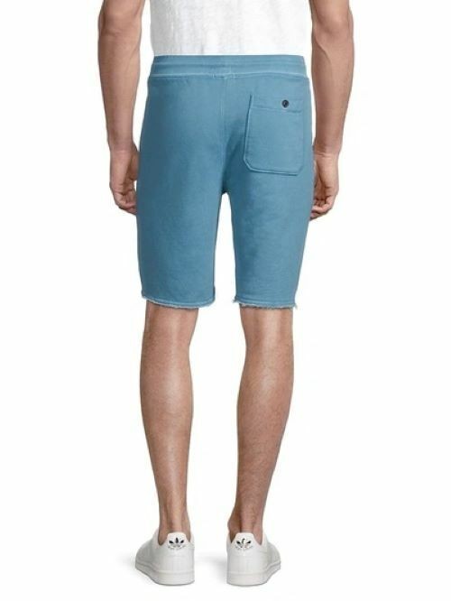 Translation missing: en.Atm Anthony Thomas Melillo Mens Raw Hem Drawstring Shorts Harbor Blue-Size Small