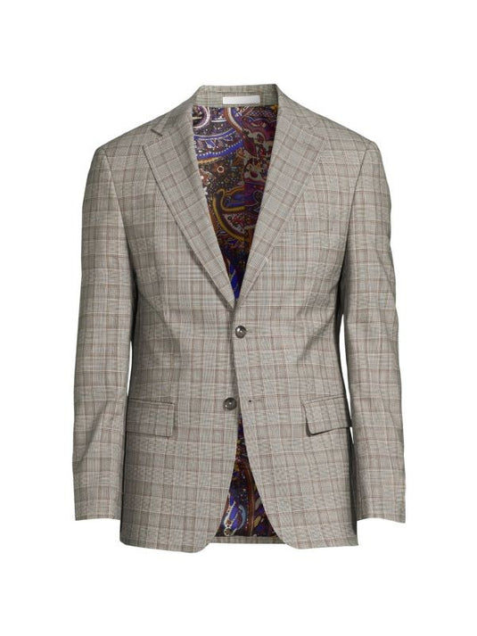 Translation missing: en.Tallia Verdello Men's Slim-Fit Wool Blend Suit Separate Jacket Cream/Brown-40R