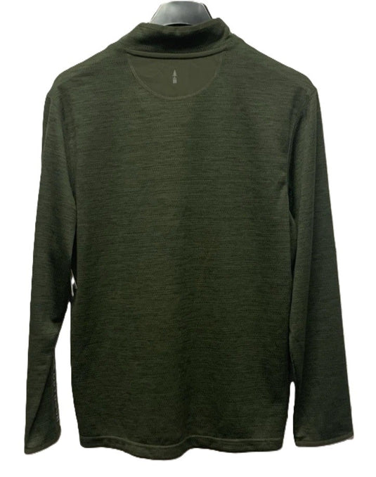 Translation missing: en.Bass Outdoor Men's Quarter-Zip Pullover - Scarab Forest Night Green-Medium