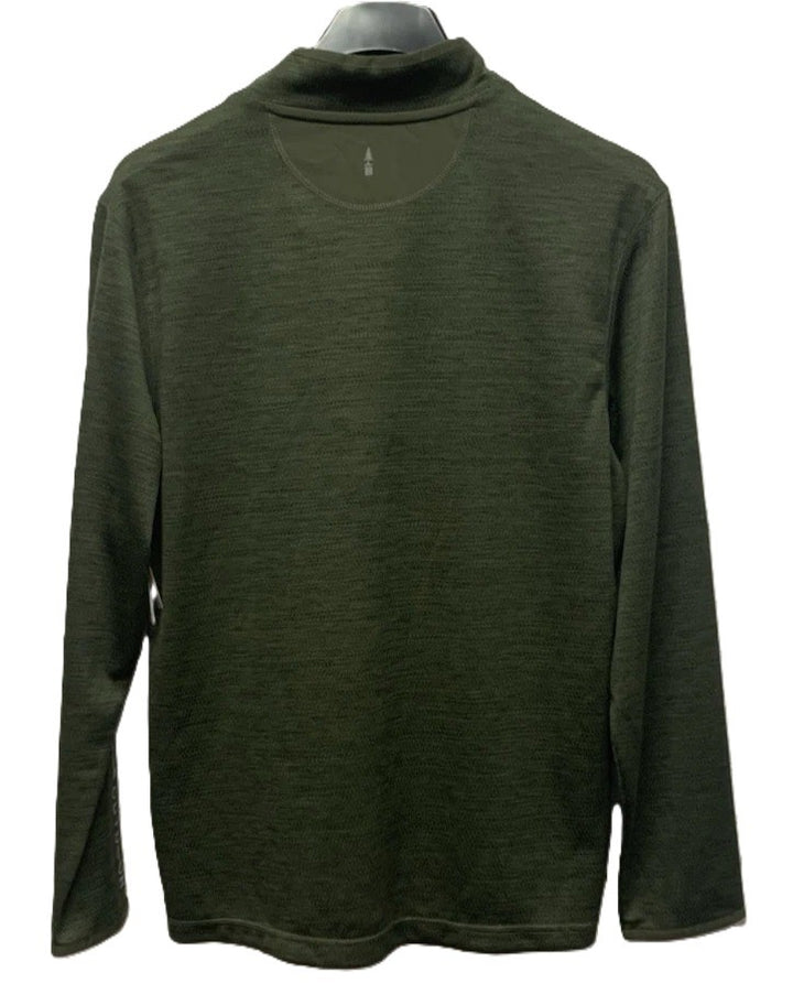 Translation missing: en.Bass Outdoor Men's Quarter-Zip Pullover - Scarab Forest Night Green-Medium