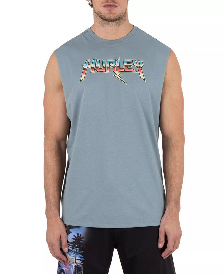 Translation missing: en.Hurley Men's Liberty Muscle Tank Top Premium Cotton Blend Worker Blue-2XL