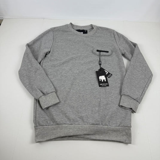 Translation missing: en.American Stitch Men's Crew Neck Sweatshirt Grey-Size Medium