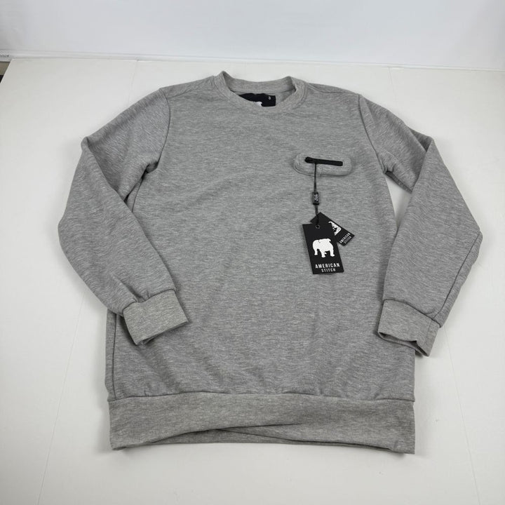 Translation missing: en.American Stitch Men's Crew Neck Sweatshirt Grey-Size Medium