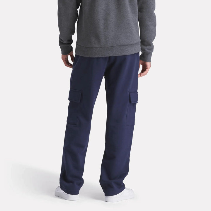 Translation missing: en.Reebok Mens Identity Cargo Pant Size Small Vector Navy Small Logo  Elastic Waist