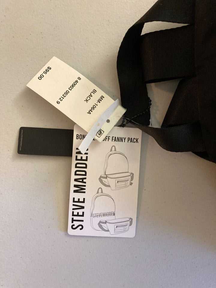Translation missing: en.Steve Madden Men's Backpack with Large Detachable Fanny Pack in Black