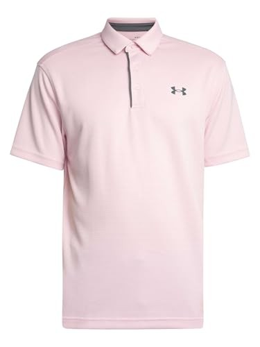 Translation missing: en.Under Armour Men's Tech Polo T-Shirt Loose Fit 647 Prime Pink Pitch Gray-3XL