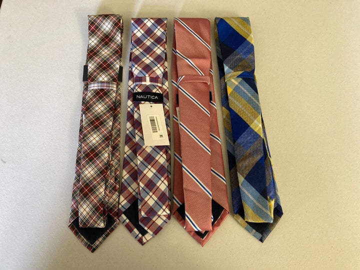 Translation missing: en.Tommy Hilfiger/Nautica Men's Lot of 4 Slik &amp; Silk Blend Polyester Assorted Ties