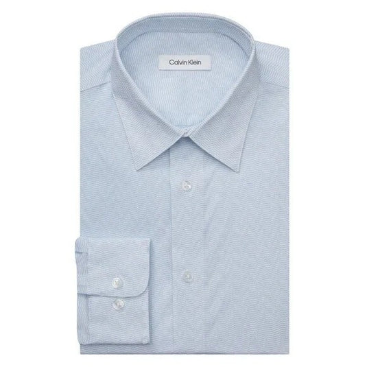 Translation missing: en.Calvin Klein Men's Steel Reg Fit Stretch Wrinkle Free Dress Shirt Mist-17 34/35