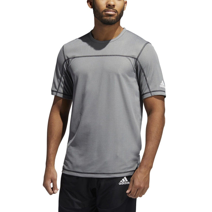Translation missing: en.adidas Men's PrimeBlue Run For the Oceans T-Shirt Silver GM0471-Small