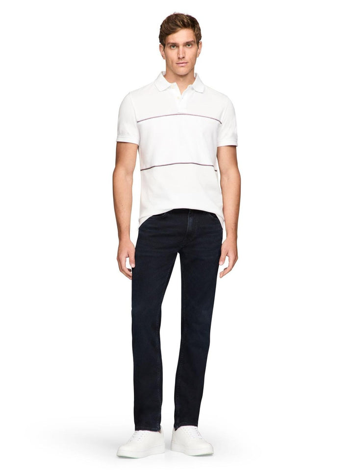 Translation missing: en.Tommy Hilfiger Men's Polo White Size 2XL Global Stripe Blocking Regular Fit