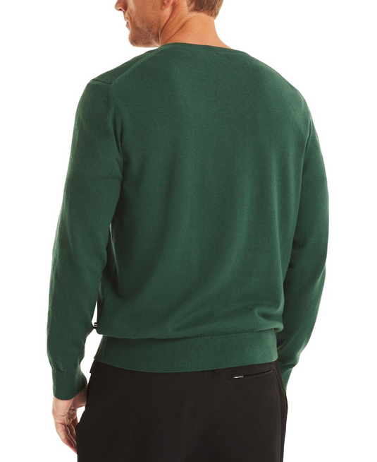 Translation missing: en.Nautica Navtech V-Neck Sweater Size Smal Rain Forrest Green Classic Fit Stretch