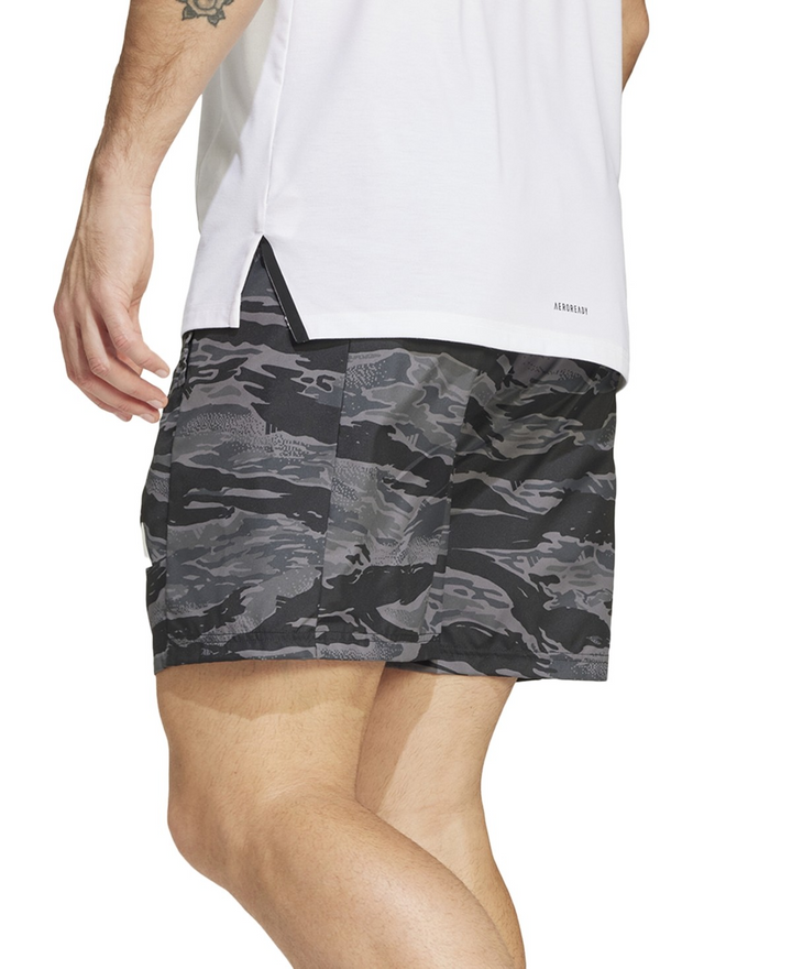 Translation missing: en.adidas Men's Regular-Fit Camouflage 7" Training Shorts - Black Gray-2XL