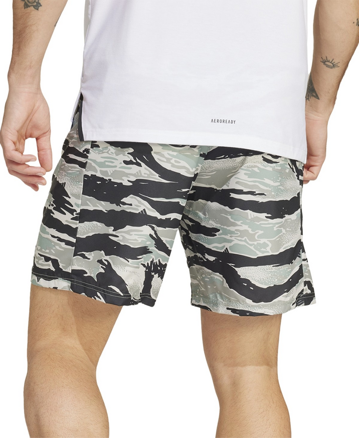 Translation missing: en.adidas Men's Regular-Fit Camouflage 7" Training Shorts Silver Pebble Black-XL