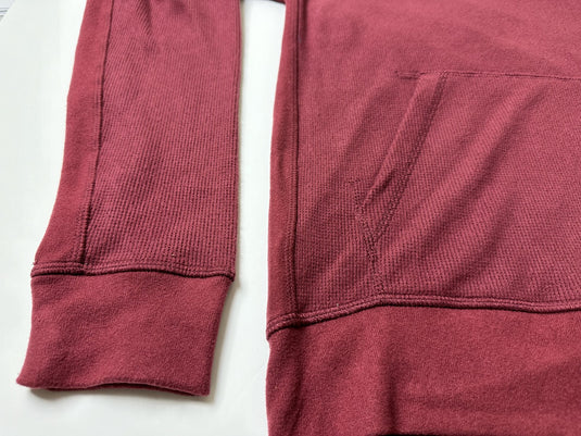 Translation missing: en.Bass Outdoor Men's Bay Stretch Waffle-Knit Hoodie in Oxblood Red-2XL