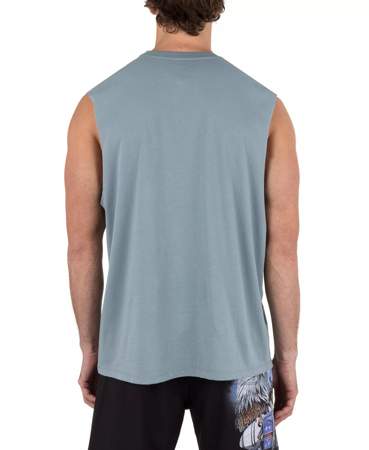 Translation missing: en.Hurley Men's Liberty Muscle Tank Top Premium Cotton Blend Worker Blue-2XL