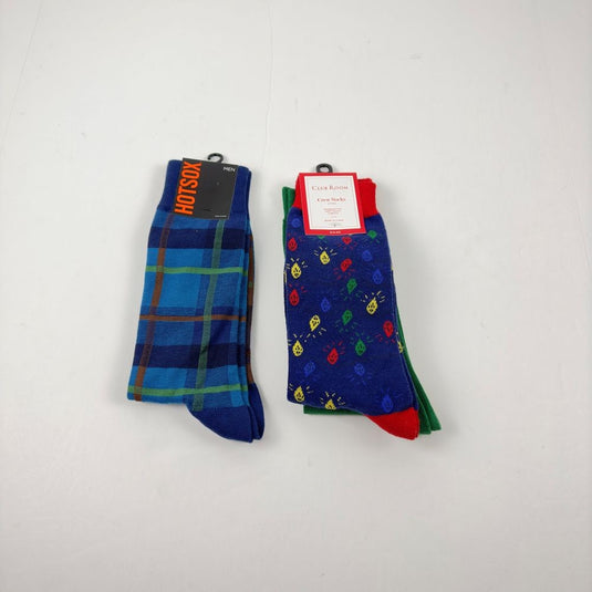 Translation missing: en.Hot Sox &amp; Club Room Mens 3 Pair Holiday Socks Assorted Colors-6.5-12.5