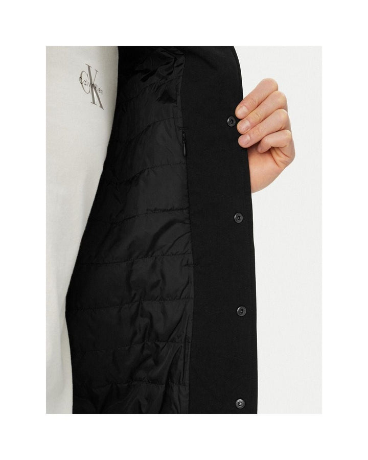Translation missing: en.Calvin Klein Men's Varsity Monogram Wool Blend Bomber Jacket Black-Medium
