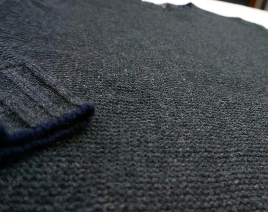 Translation missing: en.The Men's Store Designer Wool/Cashmere Tipped Crewneck Sweater Coal-Small