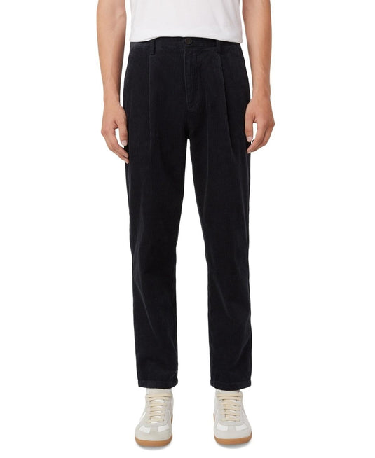 Translation missing: en.Frank And Oak Men's Jamie Tapered-Fit Pleated Corduroy Pants - Dark Blue-28W